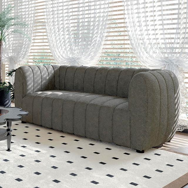 AVERSA Loveseat, Black, Gray, & White