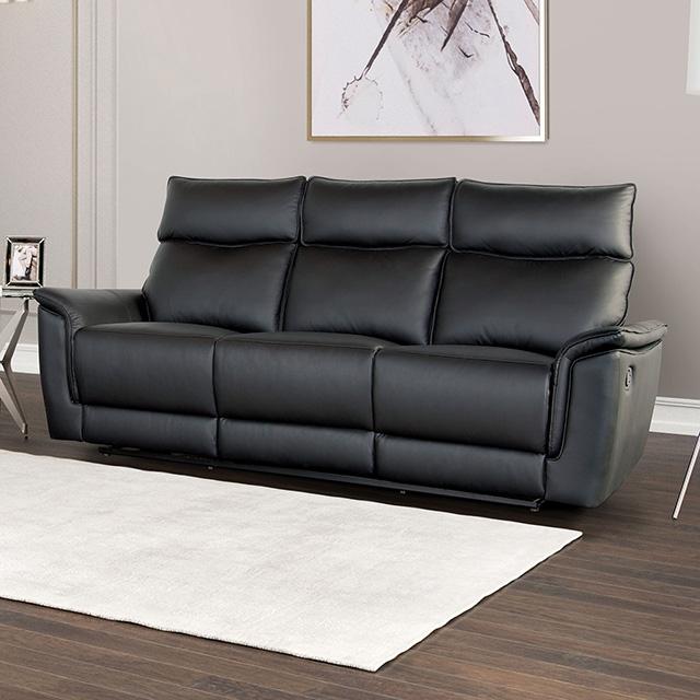 Bienne Sofa Manual Recliner White & Black