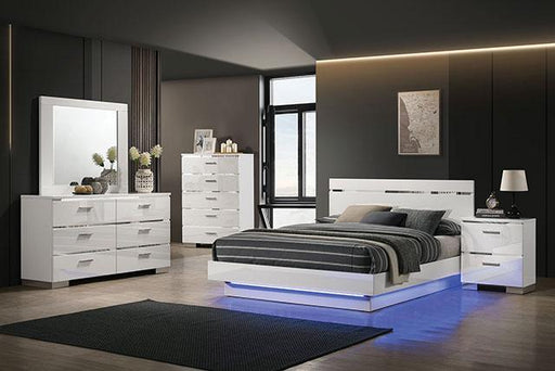 ERLACH E.King Bed, White/Chrome image