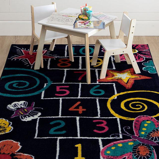 BARON 5' X 8', Area Rug, Hopscotch, Multi/Black image