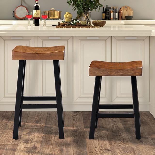 Biasca 24" Stool (2/CTN) White, Brown, & Black