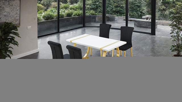 Holstebro 5 Pc 60" Dining Table Set