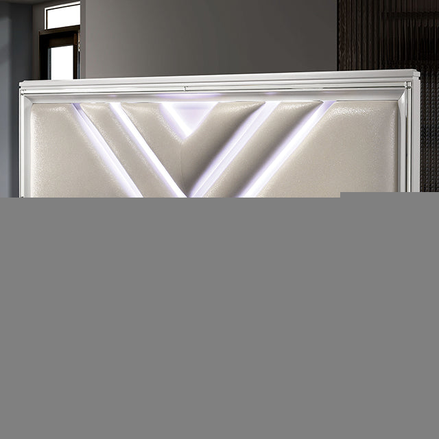 Emmeline 4 & 5 Piece Queen Bedroom Set Gray & White