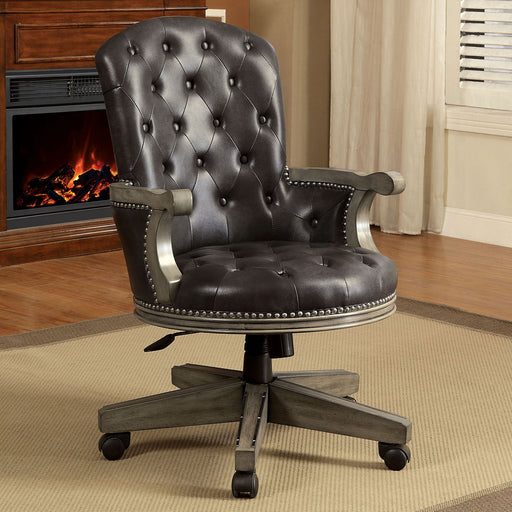 YELENA Gray/Black Height-Adjustable Arm Chair image