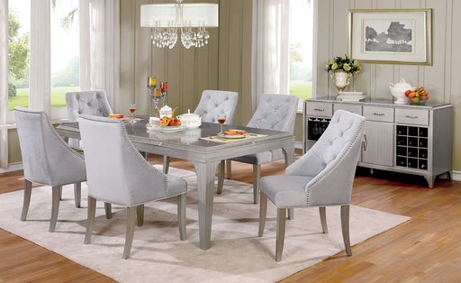 DIOCLES Silver, Light Gray 7 Pc. Dining Table Set image
