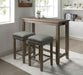 CAERLEON 3 Pc. Counter Ht. Table Set, Wire-brushed Gray image