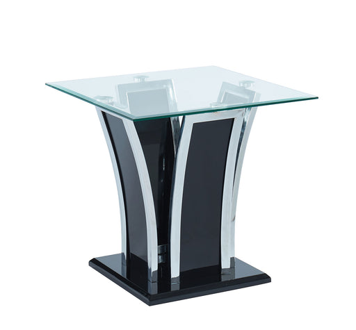Staten Glossy Black/Chrome End Table image