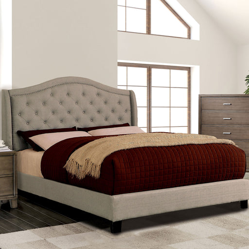 CARLY Queen Bed, Warm Gray image
