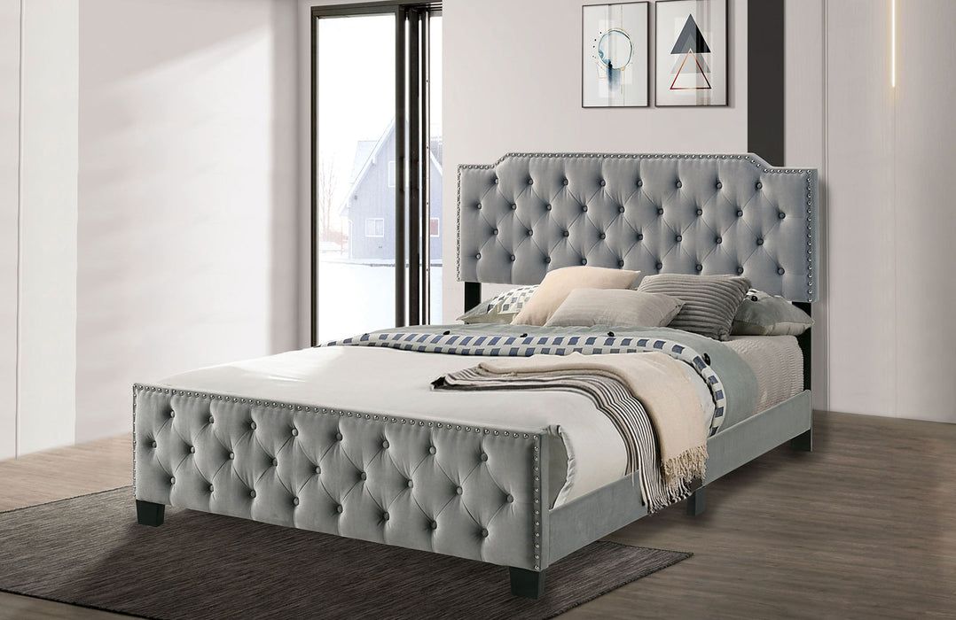 CHARLIZE Queen Bed, Gray image