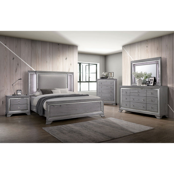 Alanis Light Gray 5 Pc. Queen Bedroom Set w/ 2NS image